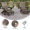 Flash Furniture Newport Adirondack Chair w/Cup Holder and Pull Out Ottoman, All-Weather HDPE, Brown, 2PK 2-LE-HMP-1044-110-BR-GG - alternate 3
